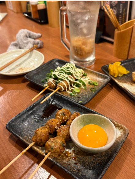 일본 오사카 신사이바시 번화가 심야 야키토리 맛집 1