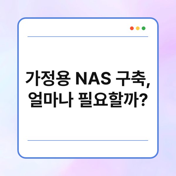 가정용 NAS 구축, 얼마나 필요할까? 2