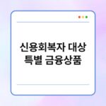 신용회복자 대상 특별 금융상품 2