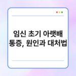 임신 초기 아랫배 통증, 원인과 대처법 4