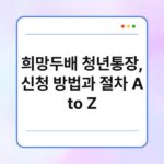 희망두배 청년통장, 신청 방법과 절차 A to Z 6