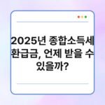 2025년 종합소득세 환급금, 언제 받을 수 있을까? 19