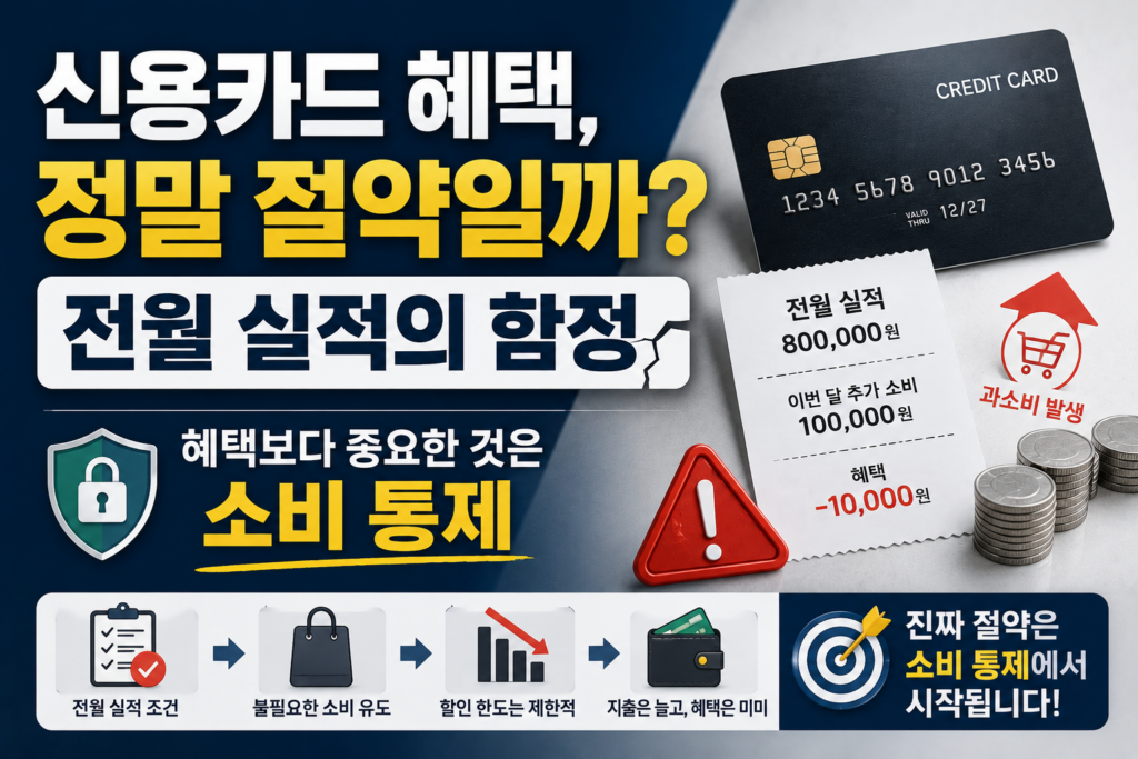 신용카드 혜택보다 중요한 것은 소비 통제다｜전월 실적의 함정 2