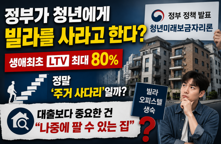 정부가 청년에게 빌라를 사라고 한다? 청년미래보금자리론의 함정