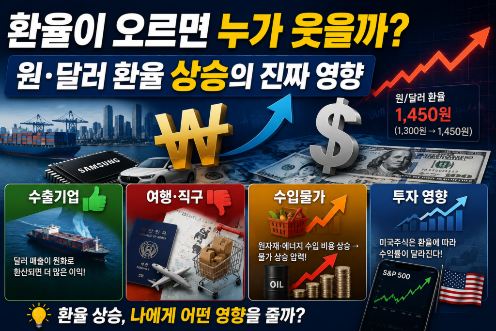 환율이 오르면 누가 웃고 누가 힘들까? 수출기업부터 해외여행까지 2