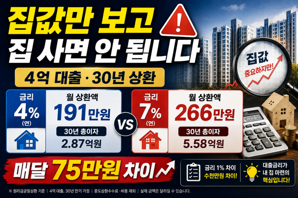 집값보다 대출금리를 먼저 봐야 하는 이유｜1% 차이가 수천만 원을 만든다 2