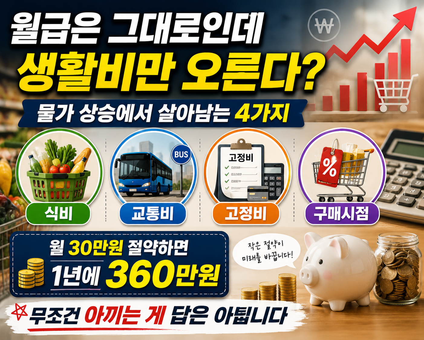 물가가 오를 때 생활비를 방어하는 방법｜월급은 그대로인데 지출만 늘어난다면? 1