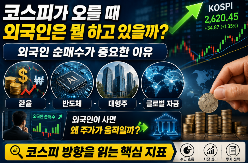 외국인 순매수가 증시에 중요한 이유｜코스피 방향을 읽는 핵심 지표