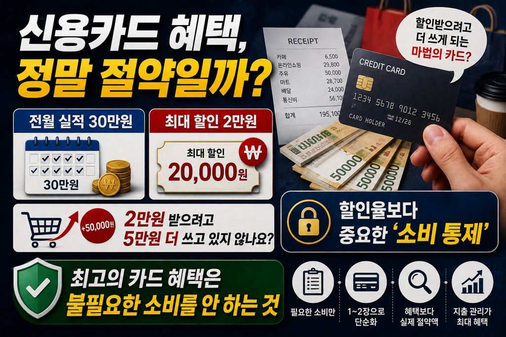 신용카드 혜택보다 중요한 것은 소비 통제다|할인받으려다 더 쓰는 이유 6