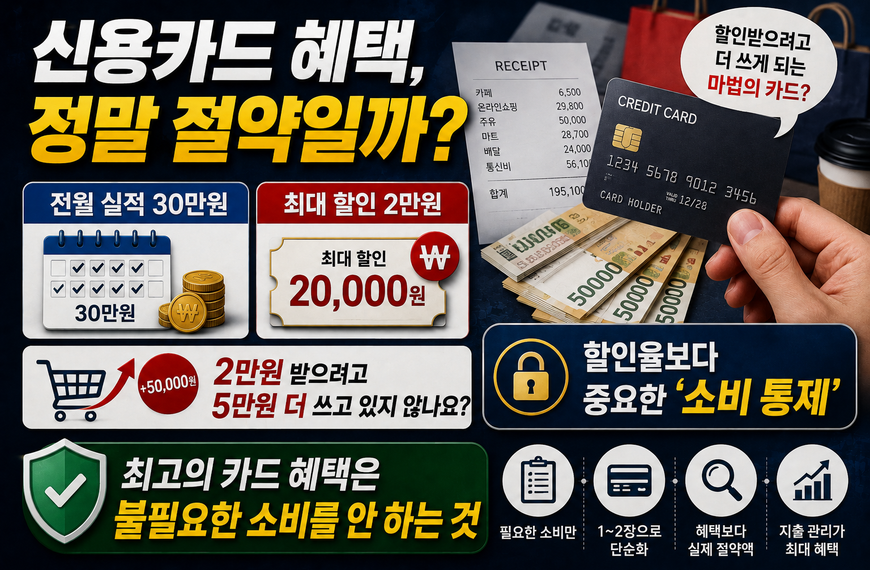 신용카드 혜택보다 중요한 것은 소비 통제다｜할인받으려다 더 쓰는 이유