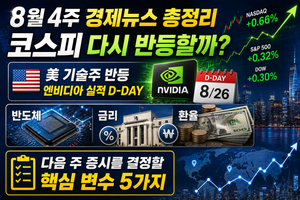 8월 4주 경제 뉴스 핵심 정리|코스피·미국증시·환율, 다음 주는 어디를 봐야 할까? 4