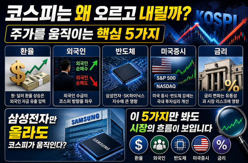 코스피는 왜 오르고 내릴까? 상승·하락을 결정하는 핵심 요인 5가지