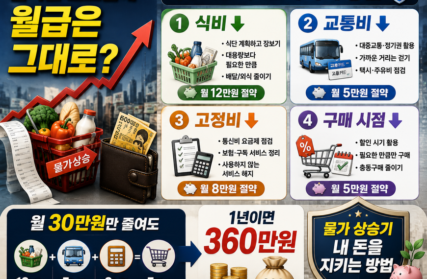 물가가 오를 때 생활비를 방어하는 방법｜월급은 그대로인데 지출만 늘어난다면?