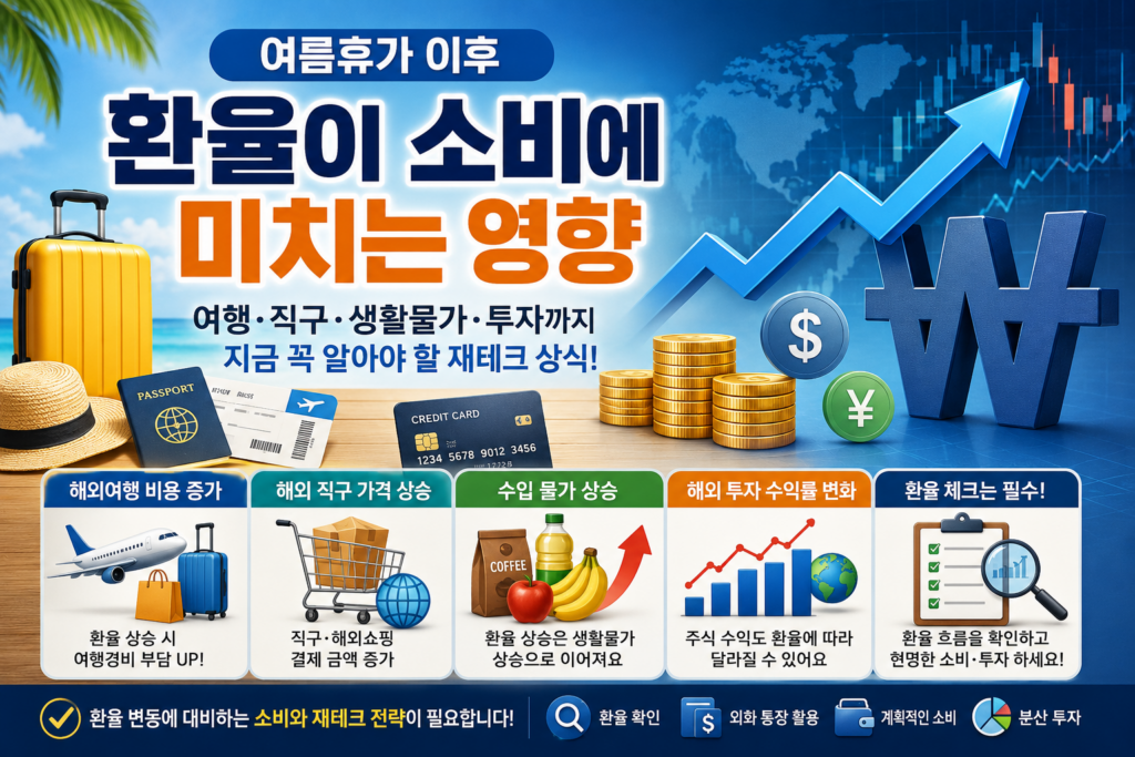 여름휴가 이후 환율이 소비에 미치는 영향, 지금 꼭 알아야 할 재테크 상식 2