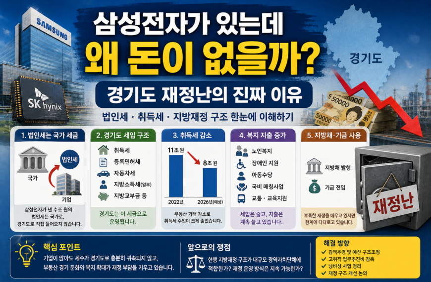 경기도는 왜 삼성전자가 있어도 돈이 부족할까? 지방재정 구조의 숨겨진 원리
